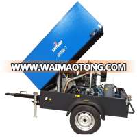 mobile diesel power screw portable air compressor